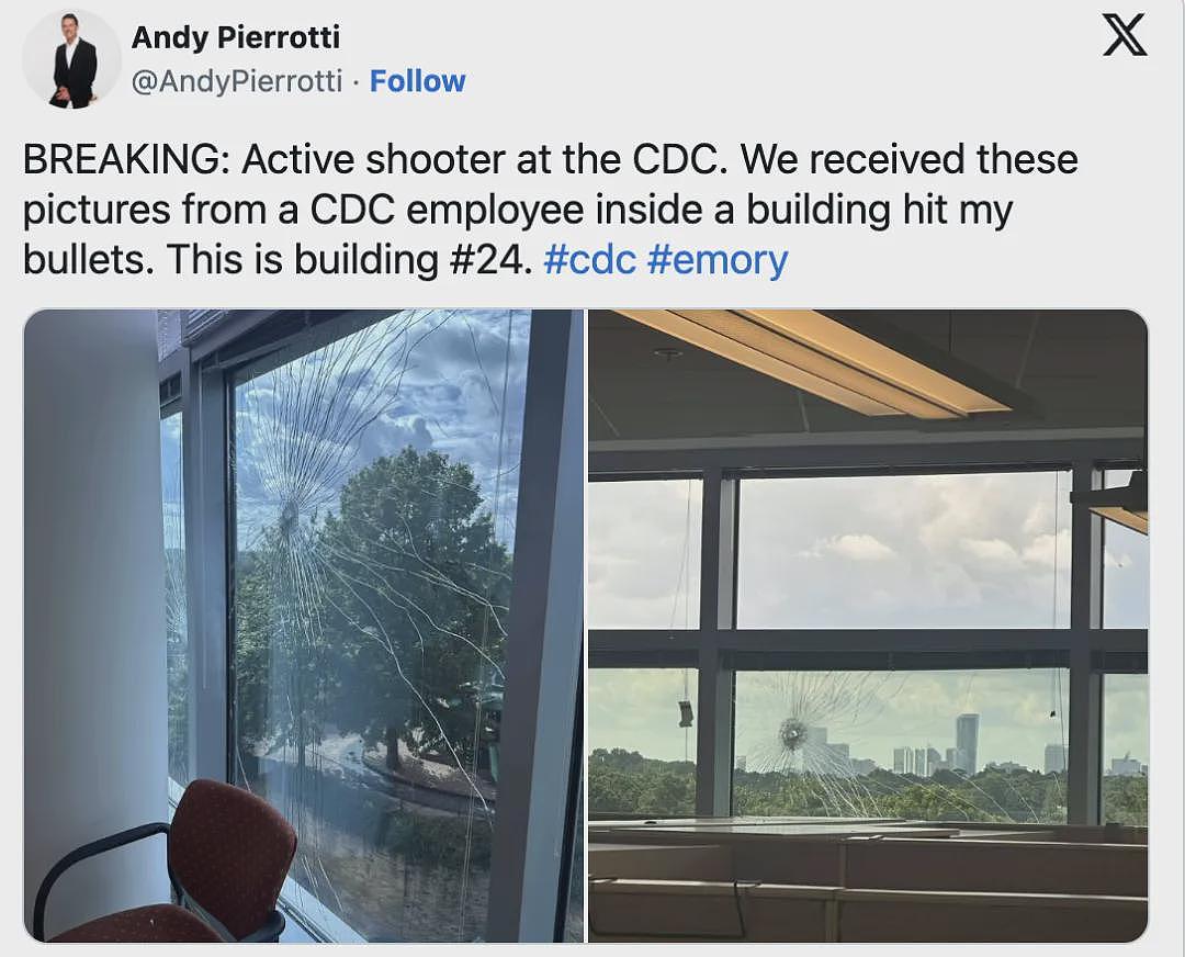 “新冠疫苗害我”!狂徒扫射CDC致警察惨死,92名幼儿躲过弹雨,枪手最终饮弹自尽(组图) - 2