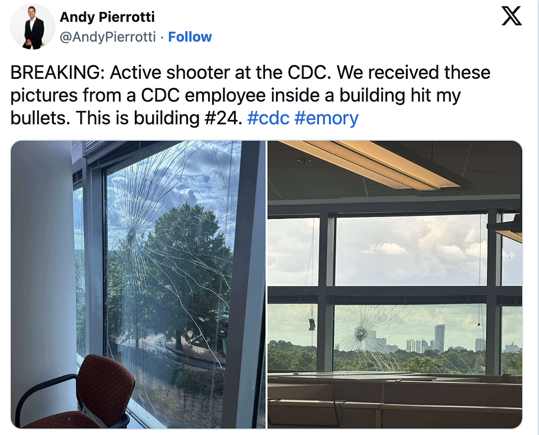 “新冠疫苗害我”狂徒扫射CDC致警察惨死！92名幼儿躲过弹雨，枪手最终饮弹自尽（组图） - 2