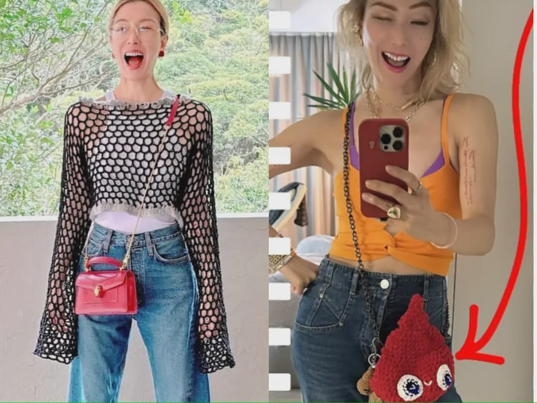 46岁甘比掌权后“不装了”!不背大刘送的爱马仕,每天穿自己织的毛衣(组图) - 49