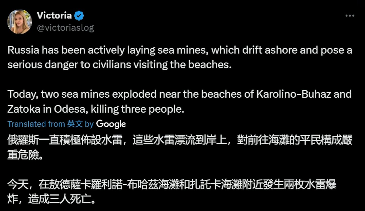3游客乌克兰海滩戏水遭水雷炸死，现场如世界末日（组图） - 2