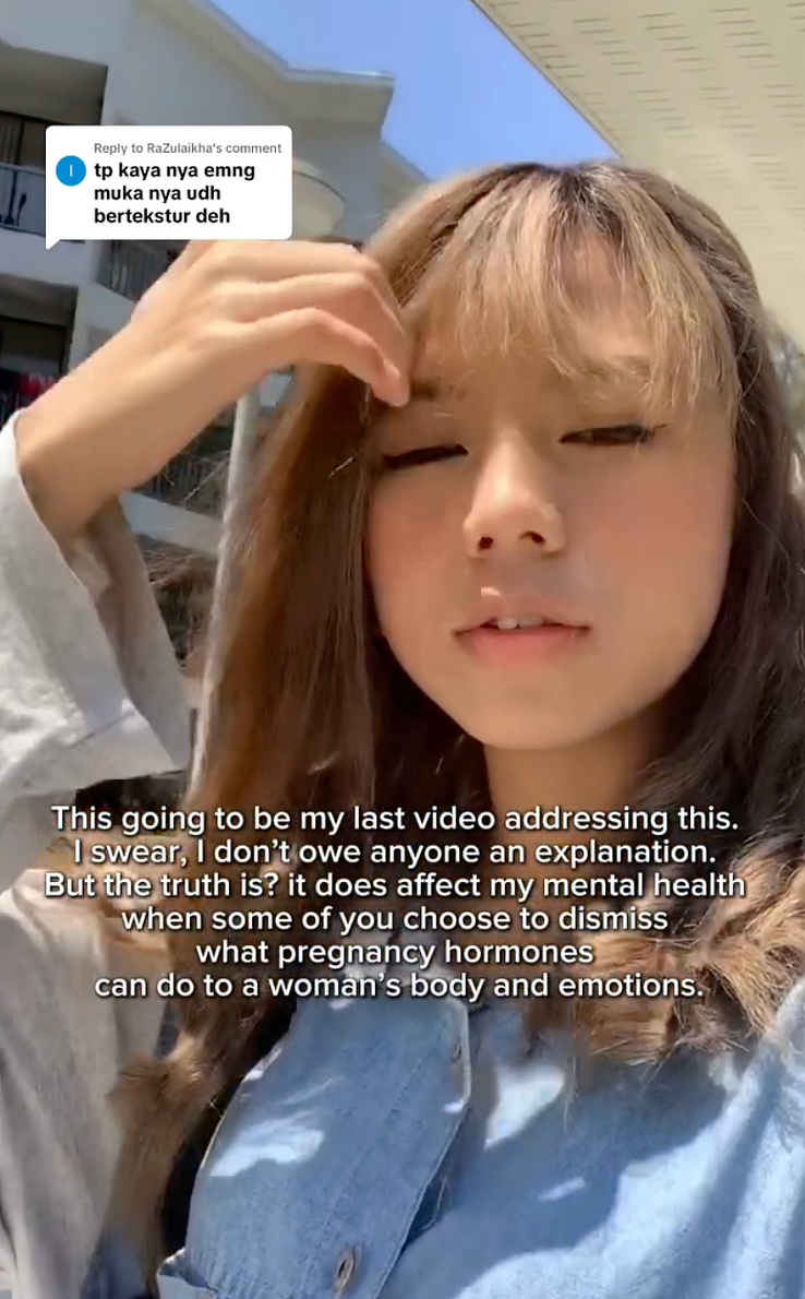 妹纸怀孕前青春靓丽，怀孕后直接毁容，鼻子变大全脸长疮发炎，看起来老了几十岁？（组图） - 5