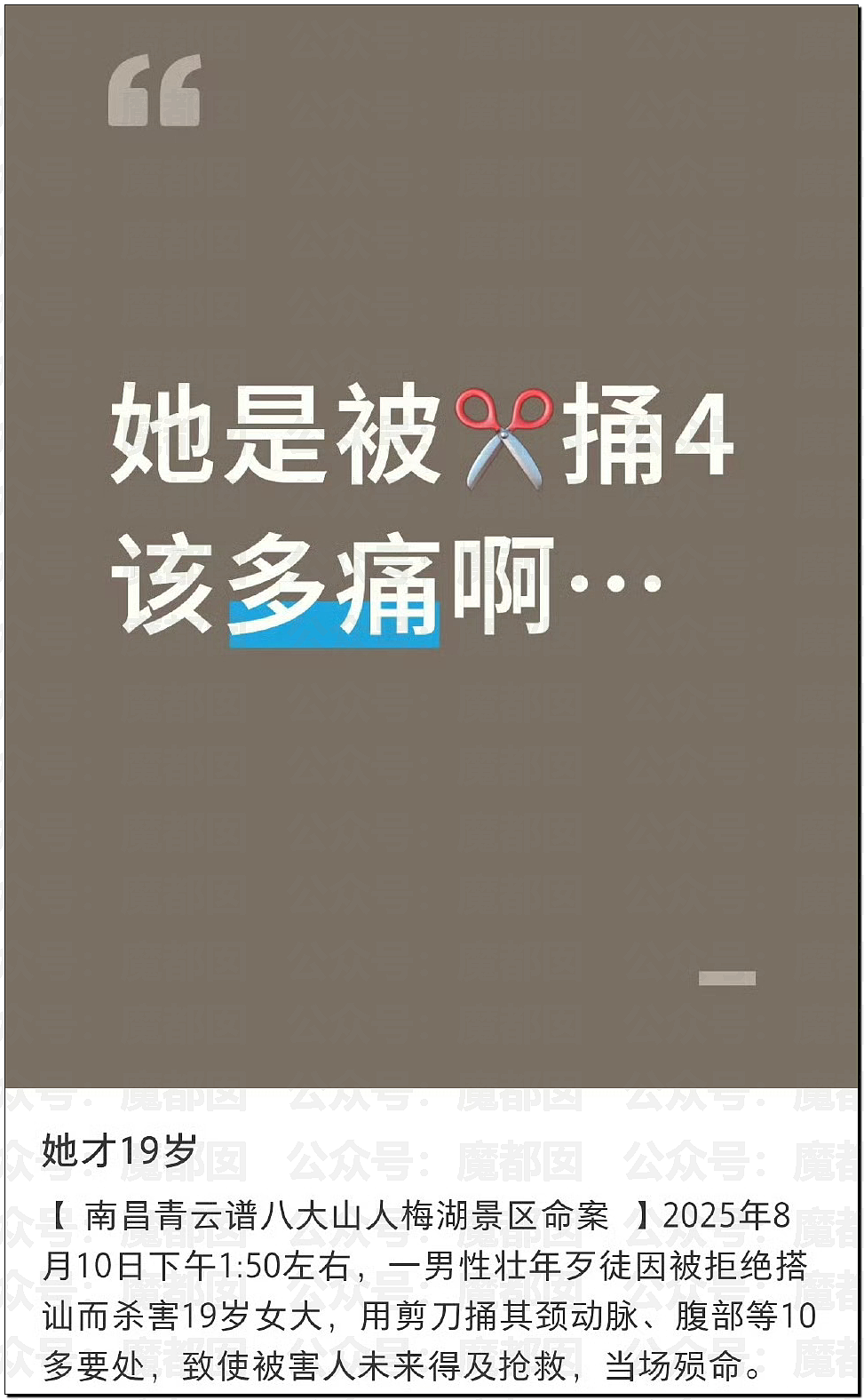 热搜第一！19岁女大学生景区内拒绝搭讪，被男子用剪刀活活捅死（视频/组图） - 16