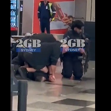 现场画面:抓捕嫌犯时枪支走火!悉尼机场陷入混乱(视频/图) - 1