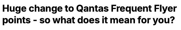 天塌了！Qantas六年来第一次重大调整，1600万人账户里的钱突然“缩水”…（组图） - 1