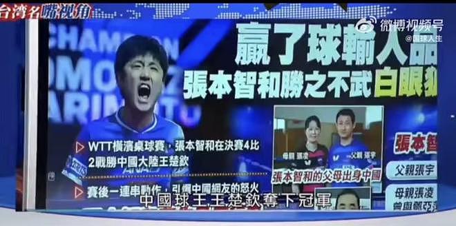 台媒批张本智和:白眼狼!流着中国人的血却忘本,日本人瞧不起你(组图) - 3