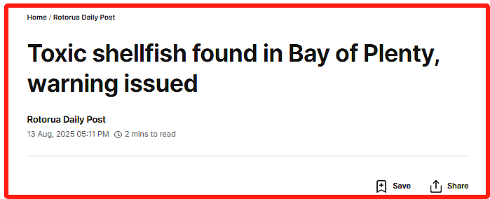 赶海圣地出现大批“毒海鲜”！华人：“几口下肚秒变喷射战士”，毛利大姐直接瘫痪.....（组图） - 1