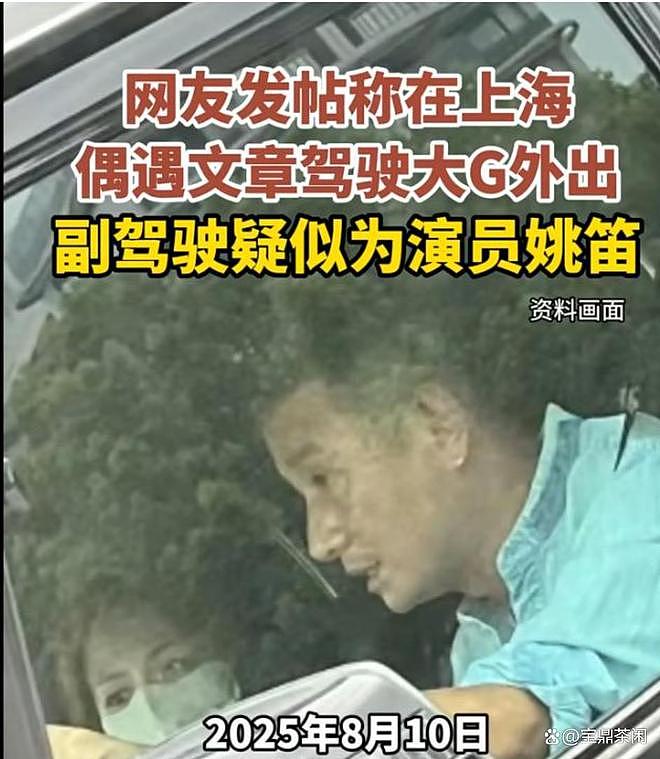 文章姚笛复合了？网友偶遇文章驾车外出，副驾驶疑似坐着姚笛（组图） - 4