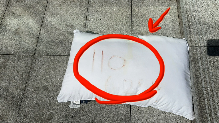 四川一外卖小哥发现带血枕头报警，上面写着“110625”，民警破译密码紧急上楼破门发现......（组图） - 1