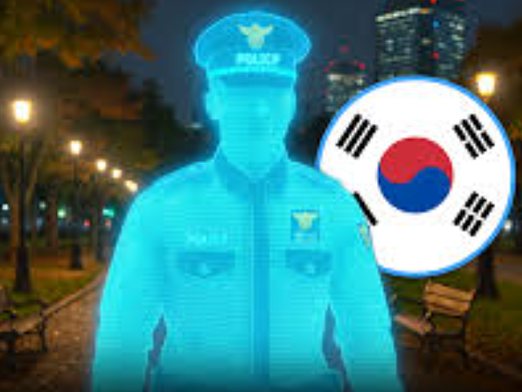 韩国街头惊现“鬼警察”?深夜'全息投影'执勤吓坏市民,但治安效果堪称奇迹…(组图) - 3