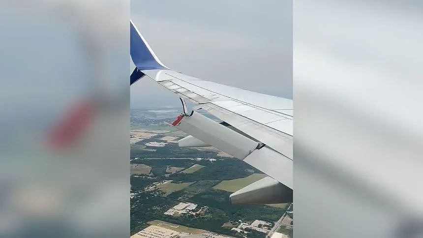客机万米高空机翼断裂脱落，机身疯狂摇晃！满载航班硬闯4级飓风（组图） - 1