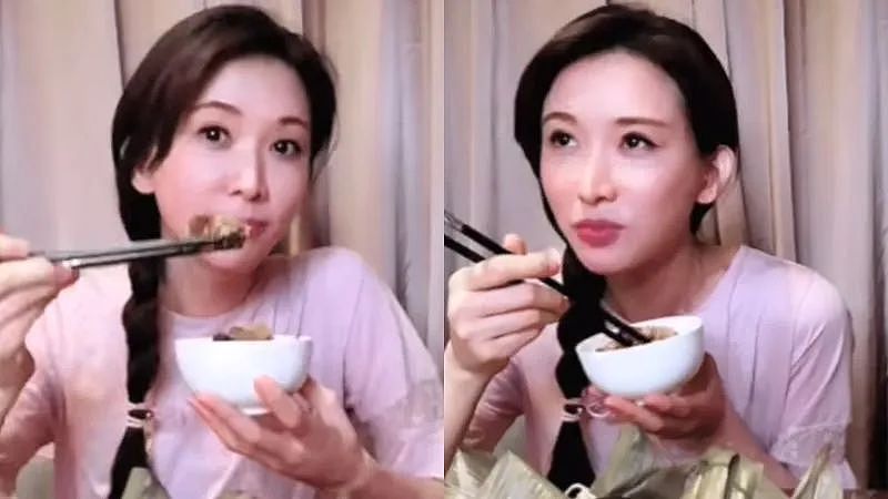 林志玲“吃播”上线：狂吸泡面，狂炫生煎（组图） - 6