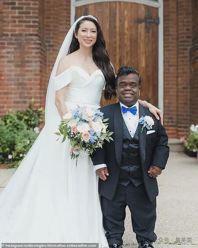 亚裔美女企业家不爱“高富帅”，竟嫁给1米22非裔男子！婚纱照被当成AI合成…（组图） - 3
