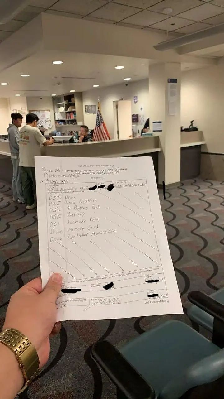 全家签证作废原路遣返！中国男子因被没收无人机，“脑子一热“硬钢美国海关（组图） - 3