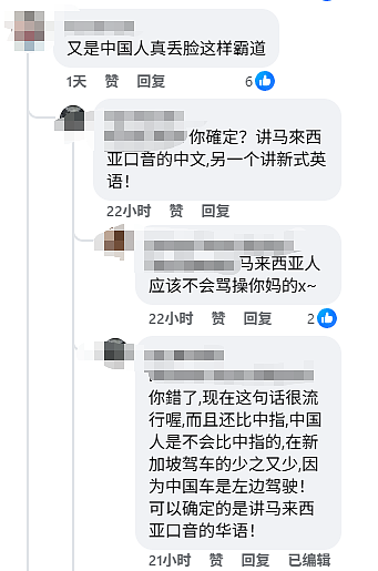 “他妈的回去中国吧，X你妈的！”新加坡停车场倒车被堵遭国骂、比中指（组图） - 10
