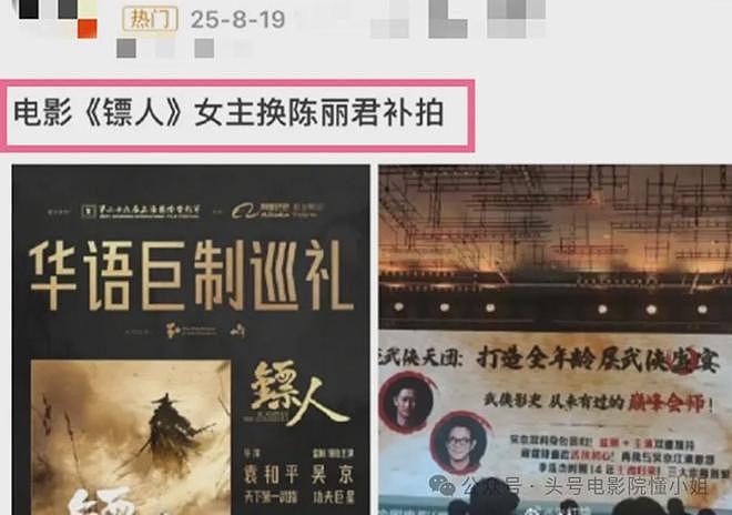 吴京终于选对人!《镖人》有救了?传陈丽君补拍,换掉劣迹女主角(组图) - 2