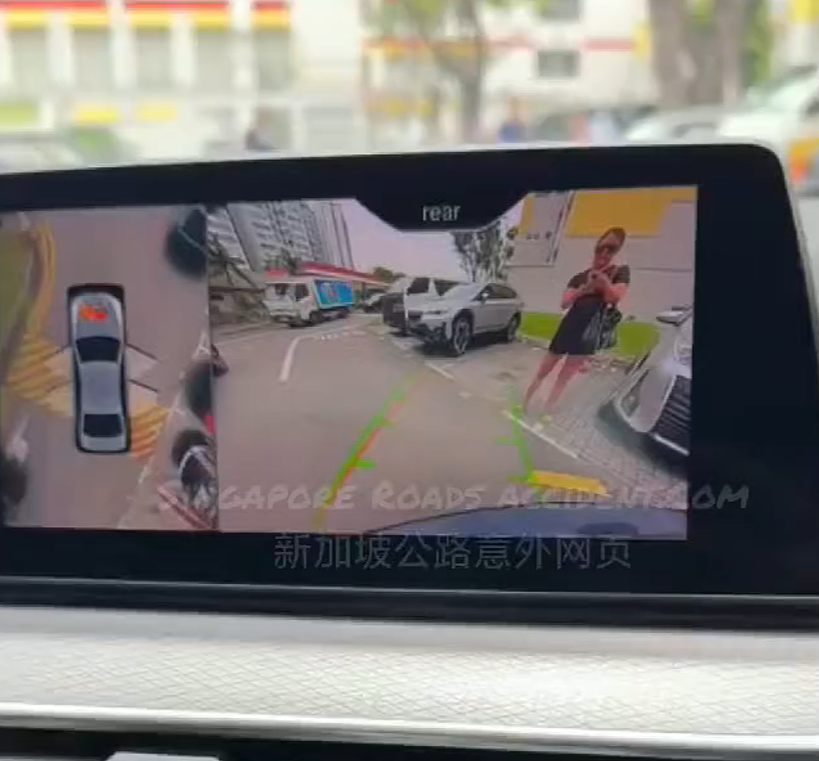 “他妈的回去中国吧，X你妈的！”新加坡停车场倒车被堵遭国骂、比中指（组图） - 2