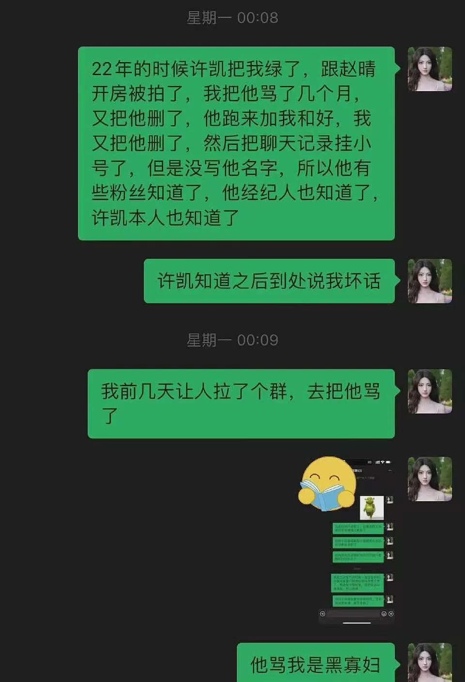 出轨约炮酒后乱性？2025年娱乐圈第一大瓜，男顶流许凯被前嫂子爆锤（组图） - 9
