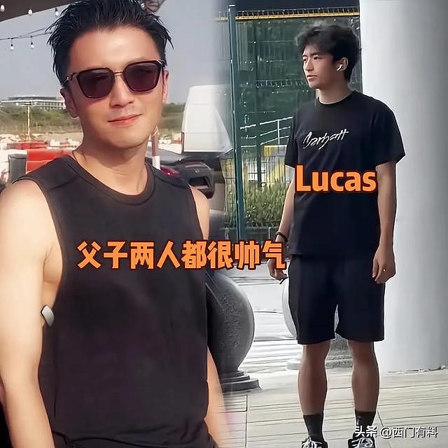 谢霆锋带大儿子迪拜度假，身高背影复制粘贴，儿子颜值被评没爸爸帅（组图） - 7