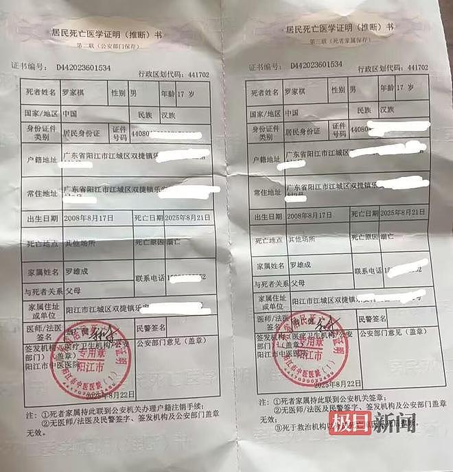 17岁高中生勇救六旬婆婆时不幸溺亡，已被认定为见义勇为，母亲：儿子不会游泳，本能反应去救人（组图） - 3