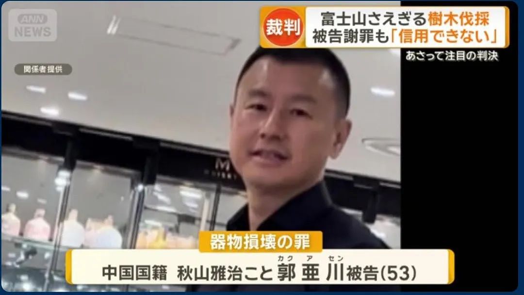 中资老板毒死富士山树木案宣判：获刑1年，希望不影响女儿入籍日本（组图） - 3