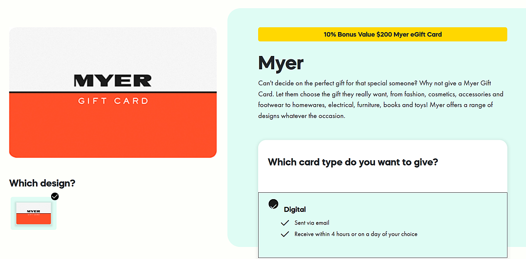 来了!【Myer】买送礼物卡活动(组图) - 1