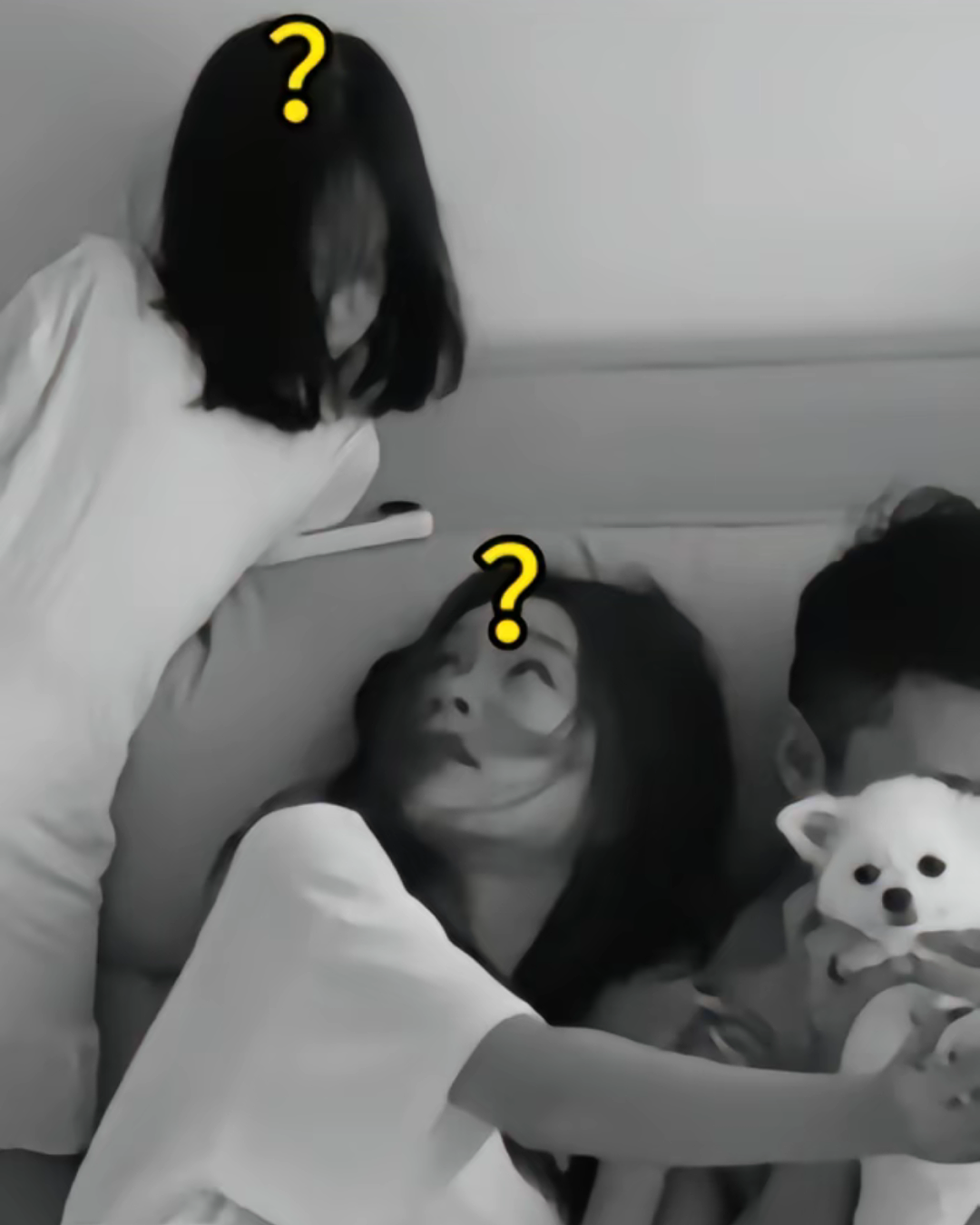 【宠物】网友半夜抱狗看恐怖片，没想到娃醒了站在他们后面，把狗给吓飞了…狗：这狗不当也罢（组图） - 2