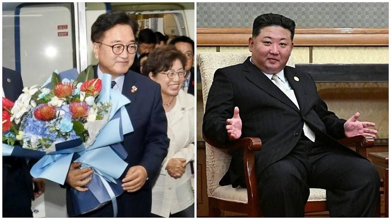 金正恩与韩国议长禹元植碰面,韩方证实两人仪式前握手(组图) - 1