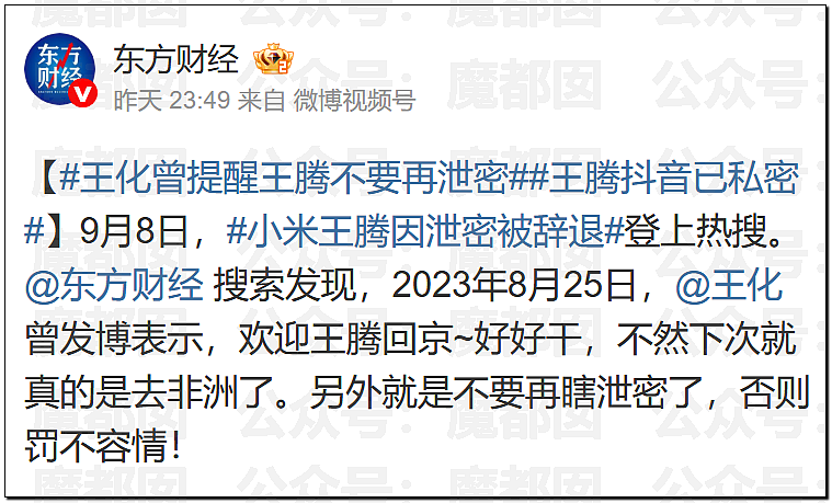 热搜爆一！小米深夜紧急开除王腾！绿厂高管离职，惊人内幕（组图） - 21
