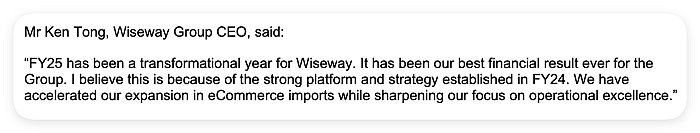【异动股】Wiseway Group万纬物流(ASX：WWG) 取得IPO上市以来最佳财务业绩 - 3