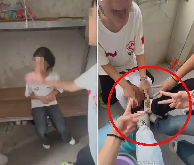 14岁少女惨遭9人霸凌!踩头比V掌掴泼水,震惊全网(视频/组图) - 4