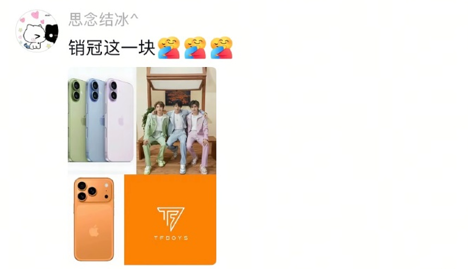 【爆笑】终于有人发现 iPhone 17 配色的灵感来源了！网友：这是 TFboys 被黑最惨的一次...（组图） - 5