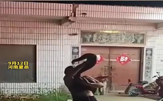 河南女子婚礼上表演与蟒蛇亲嘴，还未张嘴就遭攻击（组图） - 1