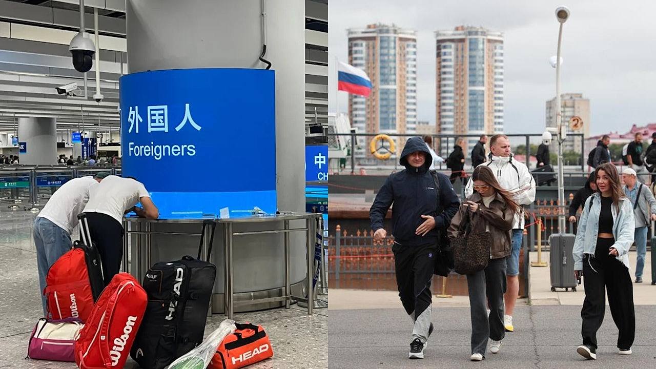 中国对俄罗斯试行免签生效，首批旅客赴内地，通关时间不到2分钟（组图） - 1