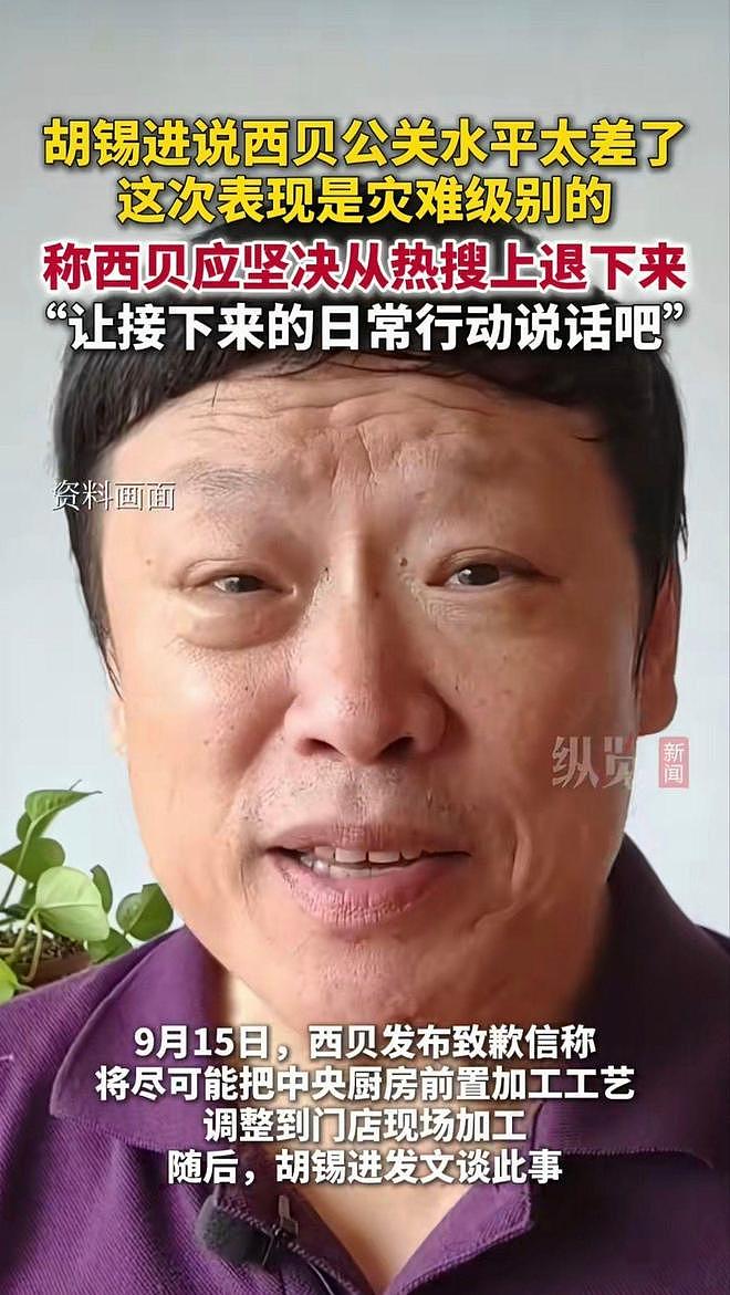 再添波澜!西贝合伙人大卫口出狂言,胡锡进评西贝公关差,真相是?(组图) - 8