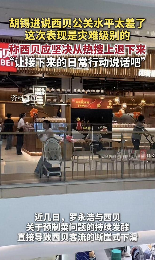 再添波澜!西贝合伙人大卫口出狂言,胡锡进评西贝公关差,真相是?(组图) - 1
