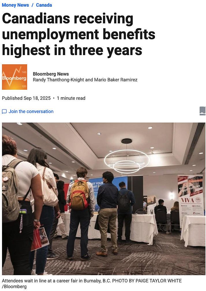 加拿大就业市场雪崩！55.2万人领失业救济度日创3年新高，3大行业打击最大（组图） - 1