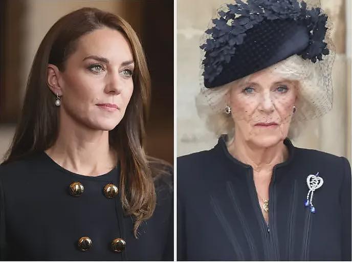 英美国宴硝烟四起!特朗普盯着凯特说“谢谢王后”,卡米拉黑脸示意凯特“注意身份”?网友:凯特小心(组图) - 18