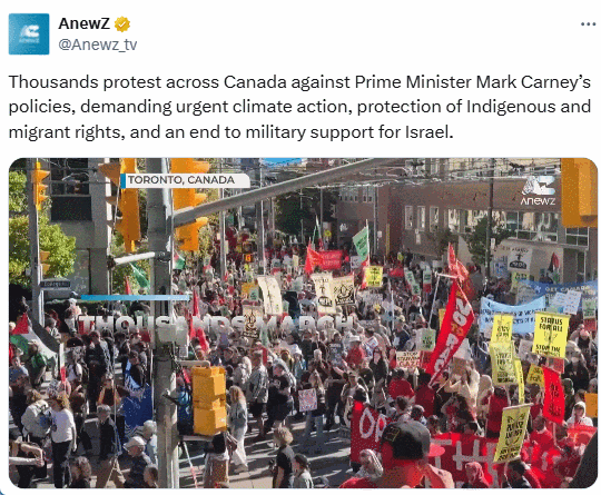 加拿大爆发“全国抗议“！多伦多数千人涌上街头，反对卡尼5大新政！警方出动，多人被捕（组图） - 11