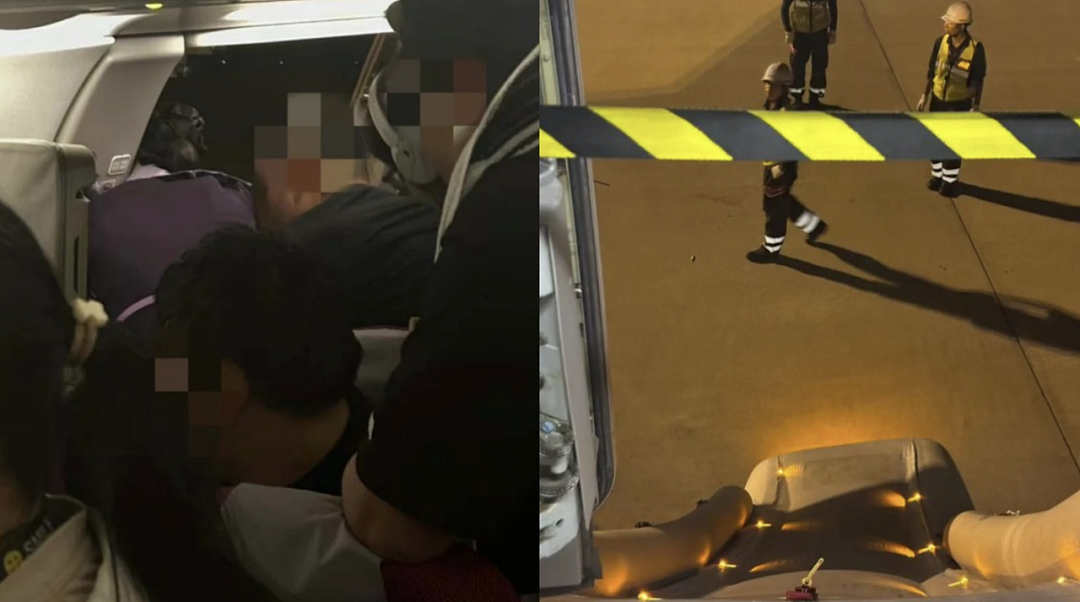 载180人客机剧烈颠簸，有人被甩飞天花板！ 香港飞机滑梯“自爆“弹出； 知名主持人坠机身亡（组图） - 5