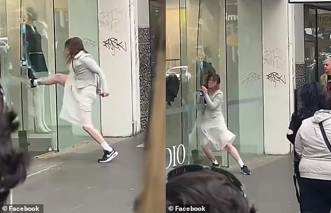 傻眼！墨尔本CBD华人买手店，一女子当街踹破门进入洗劫（组图） - 1