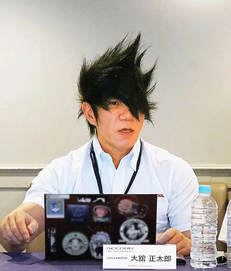 笑疯！这位本田工程师的发型，比动漫还离谱，这是拥有253项专利的大佬（组图） - 3