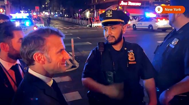 马克龙被困纽约街头，打电话嗔怪特朗普，被迫步行还遭路人强吻（组图） - 2