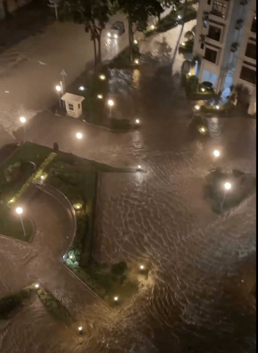 风王桦加沙来袭，香港高楼晃动、吊机飞舞、海水倒灌，网民：真心恐怖（组图） - 7