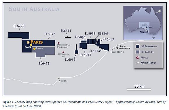 【异动股】Investigator Resources (ASX：IVR)南澳高品位未开发原生银矿Paris项目DFS接近完成 - 4