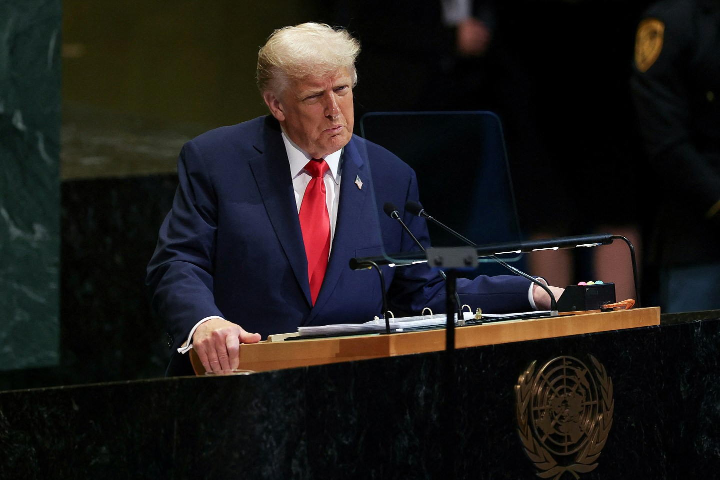 特朗普致辞批评联合国:无支持美国主导的和平努力(组图) - 2