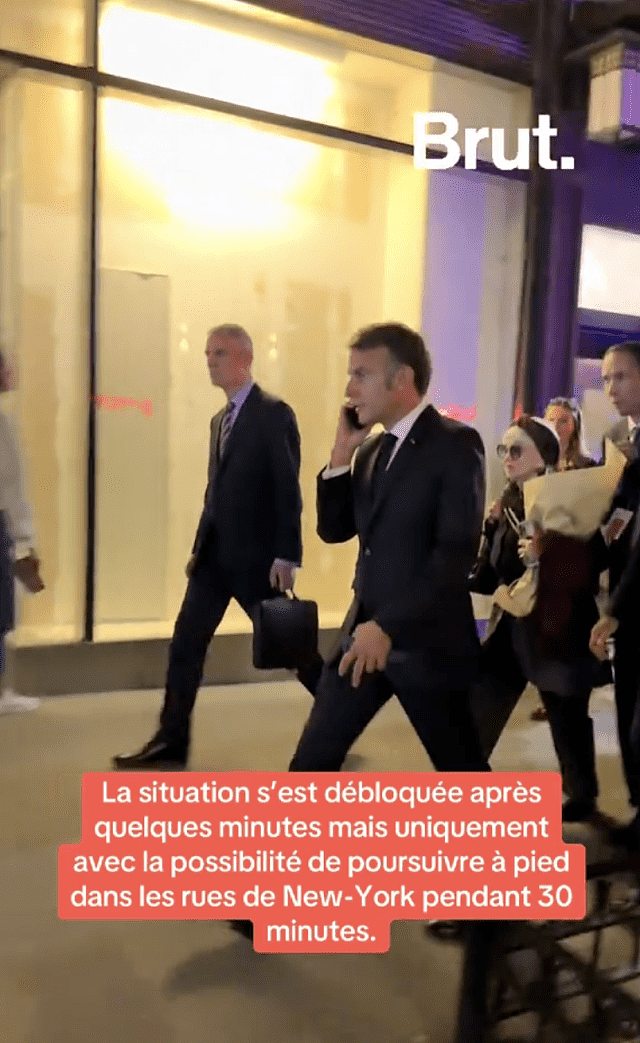 超尴尬！马克龙车队被纽约警察拦停，当街给特朗普打电话（视频/组图） - 6