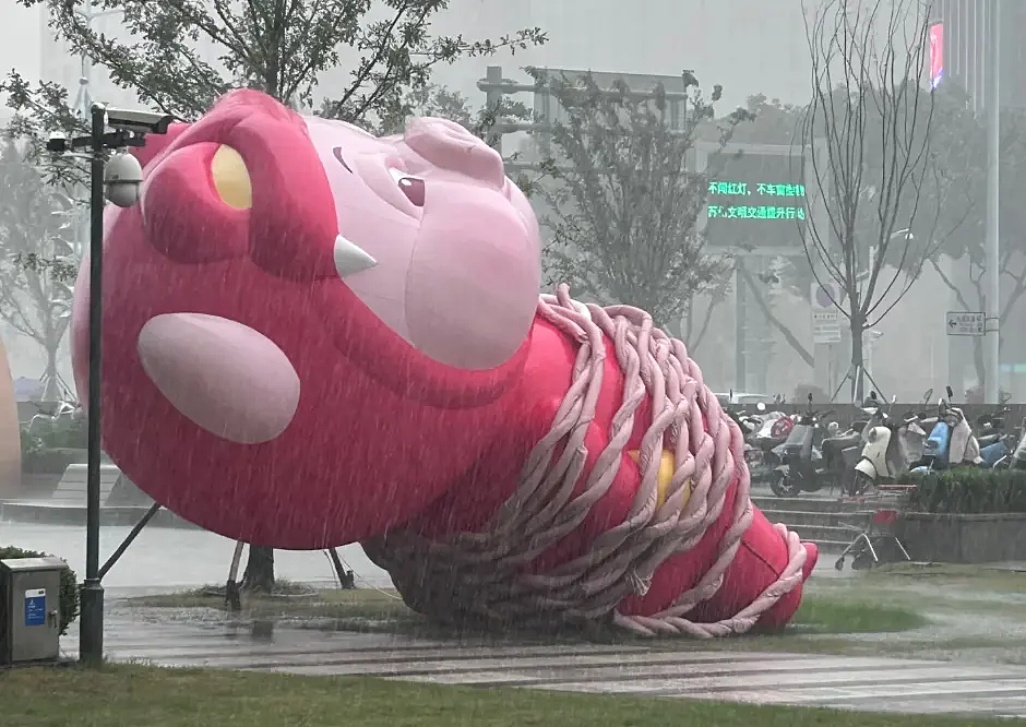 16级超强台风桦加沙过境！捆绑飞机、拴紧汽车，粤港澳台现场触目惊心（组图） - 14