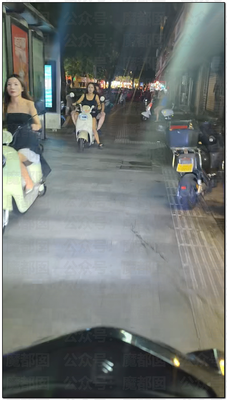 疑惑！为何夜晚街头大量身材曼妙火辣美女骑电动车停在路边？（组图） - 2