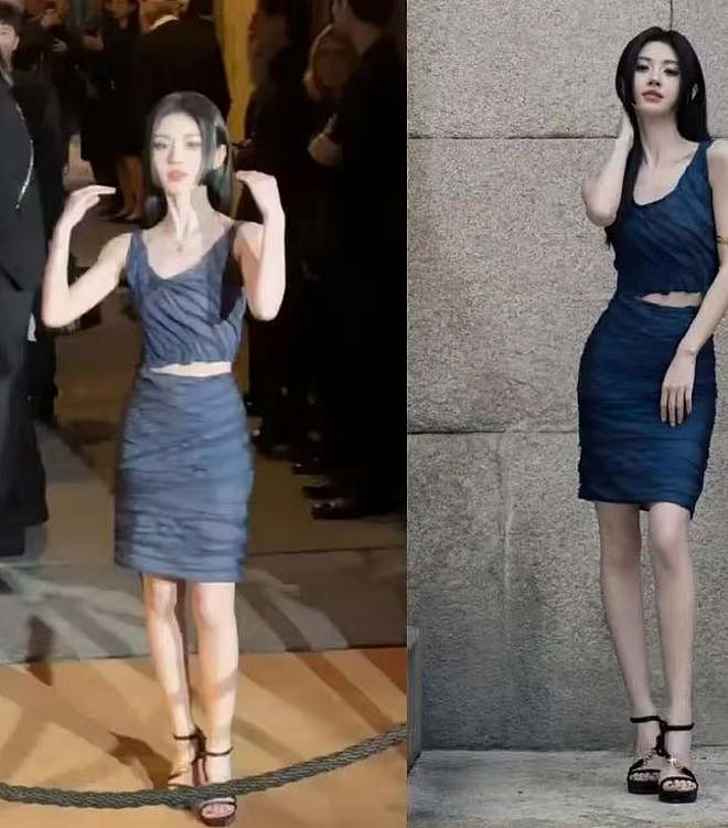 鞠婧祎生图被质疑造假,修成一米七地砖变形,现场图曝光更尴尬(组图) - 13