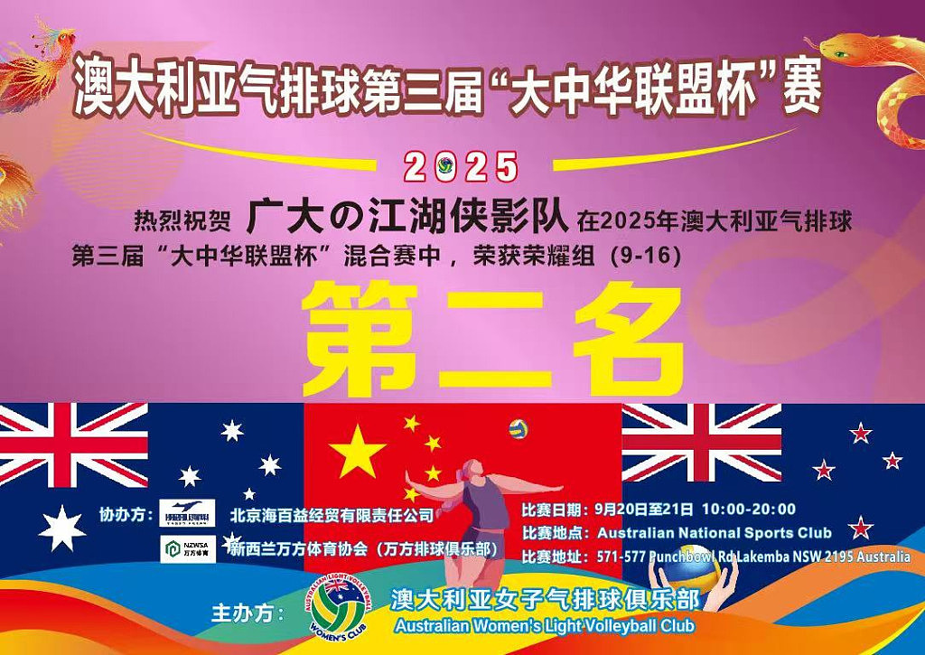 第三届“大中华联盟杯”气排球赛落幕，广州大学校友会获荣耀组第二名（组图） - 1